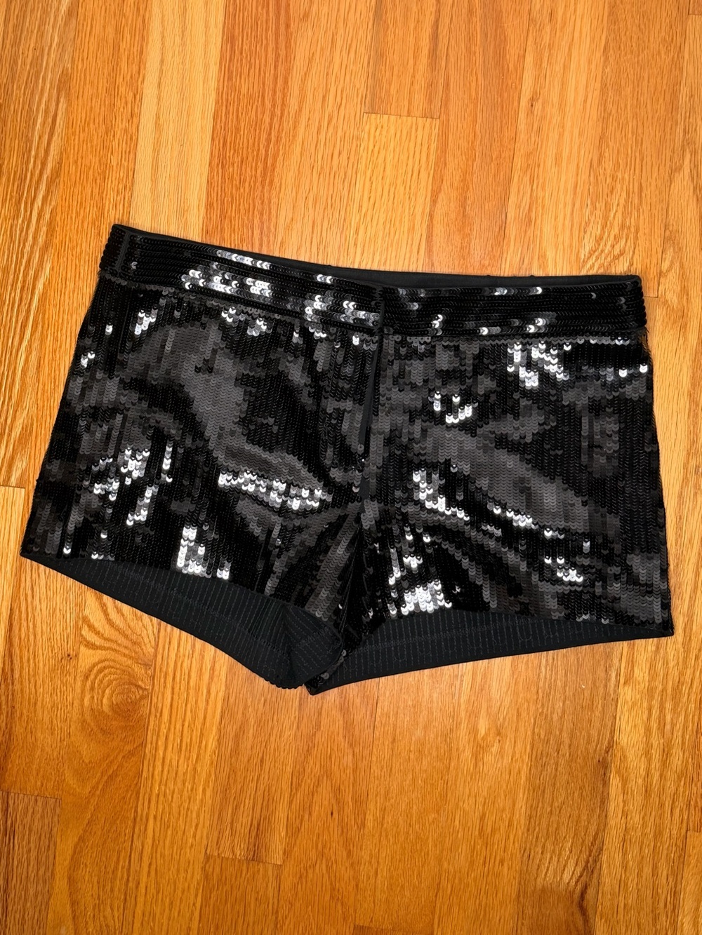 Express Black Ribbed High-Waist Shorts